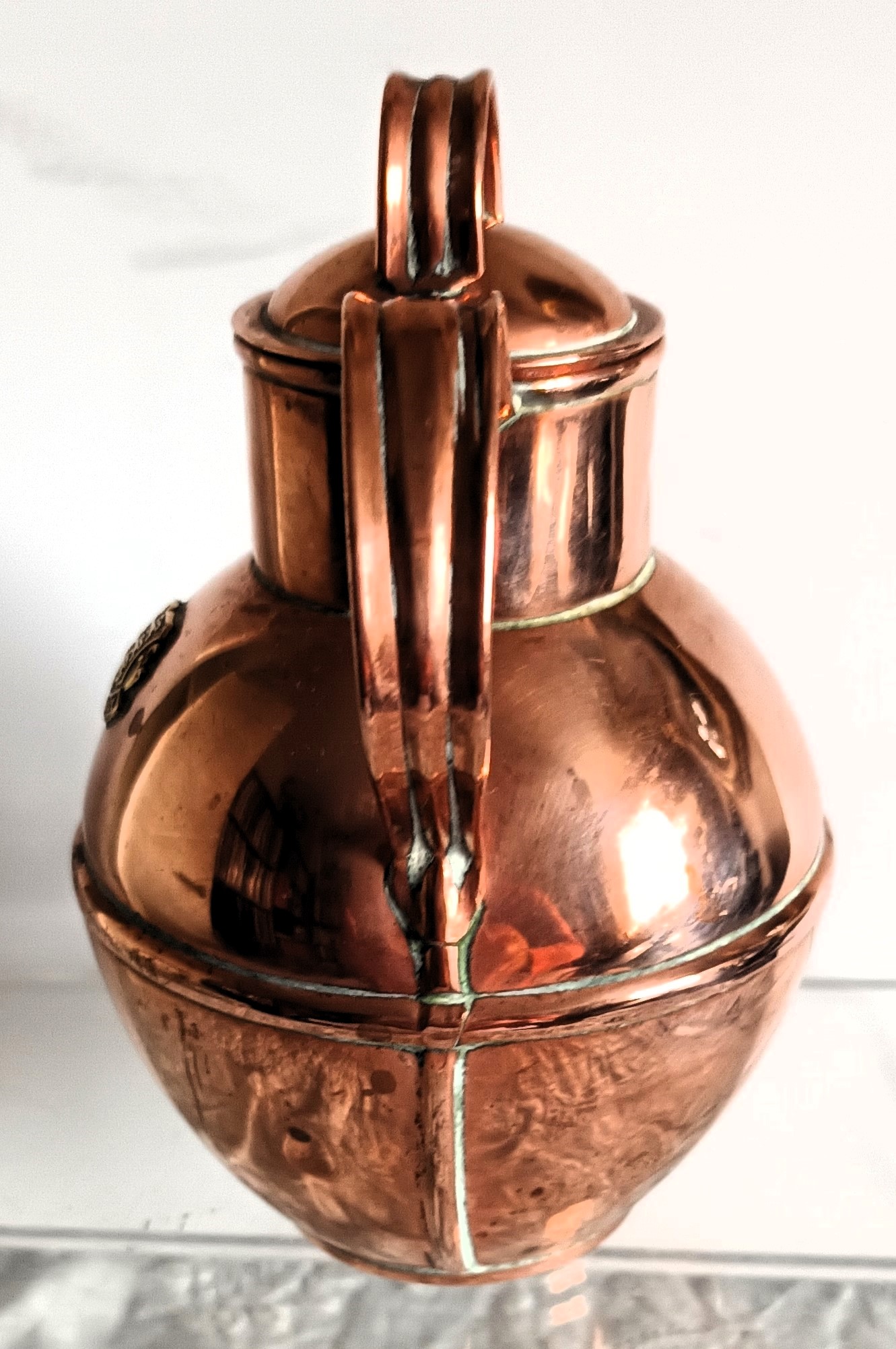 Antique English Victorian Copper Half Pint Guernsey Milk Can Antique Metals 4